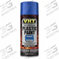 VHT Automotive Paint: Exterior/Interior, Solvent, Solvent-Based, Plastic, No Texture, Gloss, Blue (MPN ESP822007). Key specifications — Color: Blue; Coverage Area: 12 to 15 sq ft; Compatible Surface Material: Plastic; Finish Texture: No Texture; Sheen: Gloss; Brand: VHT.