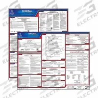 JJ KELLER Labor Law poster: VA, English, Polypropylene, 30 in x 24 in, FMLA /Y, FMLA Notice Included (MPN 45962). Key specifications — Poster Sizes Included: (1) 30 in W x 24 in H State Poster, (1) 20 in W x 24 in Federal Poster; State/Province: VA; Language: English.