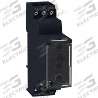 SCHNEIDER Time Delay Relay: DIN-Rail Mounted, 12V AC/DC, 8 A, 4 Pins/Terminals, 0.1 sec – 100 hr (MPN RE22R2MJU). Key specifications — Contact Rating (DC): 8 A @ 12V; Delay Function: Off Delay; Input Voltage: 12V AC/DC; Brand: SCHNEIDER.