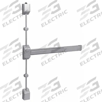 SARGENT Surface Vertical Rod: 36 in Max Door Wd - Surface Vertical Rod Push Bars