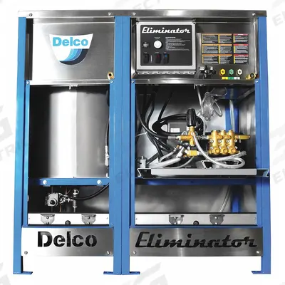 DELCO Electric Pressure Washer: Stationary, 230 V – Three-Phase, 3,000 psi, 5 gpm - Hot Water Pressure Washers