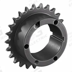 TSUBAKI Sprocket: For 50 Chain, 25 Teeth, 4.987 in Pitch Dia, 5.322 in Outside Dia, Steel (MPN 50Q25). Key specifications — attr85388: TSUBAKI; attr305233: Q1.