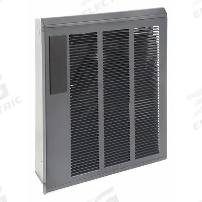 Dayton Recessed Electric Wall-Mount Heater: 4000 W, 208V AC, Single Phase, 208V AC - Large Programmable Recessed Electric Wall Heaters