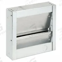 7.75"H-W 4.5"L Aluminum Backdraft Damper: For 8 in Fan, For 8 in Nominal Duct Dia, Single Panel (MPN 3HHL4). Key specifications — Airflow Direction: Horizontal; Blade Type: Flat Blade; Brand: DAYTON; Maximum Air Velocity: 2000 fpm; Mounting Position: Horizontal.