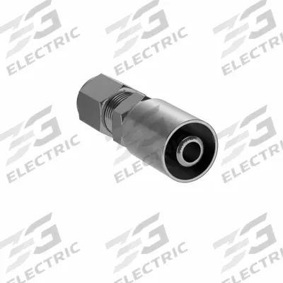 PARKER Hydraulic Crimp Fitting: Steel x Steel, Straight, -8 For Hose Dash Size - Parker Crimp Hydraulic Hose Fittings with Metric Connection