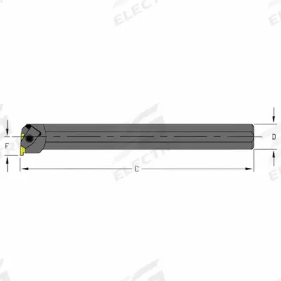 ULTRA-DEX USA Indexable Grooving and Parting Toolholder: S16R NEL3 (MPN 957-000-368) - Indexable Boring Bars