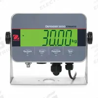 OHAUS Washdown Indicator: C1, 9 5/16 in Overall Ht, 11 3/8 in Overall Lg, 3 1/8 in Overall Wd (MPN DT33XW). Key specifications — attr1360126: OHAUS; attr1360104: g; attr1360123: Yes; attr1360124: Battery/Electric; attr1360105: OIML; attr1360119: C1.