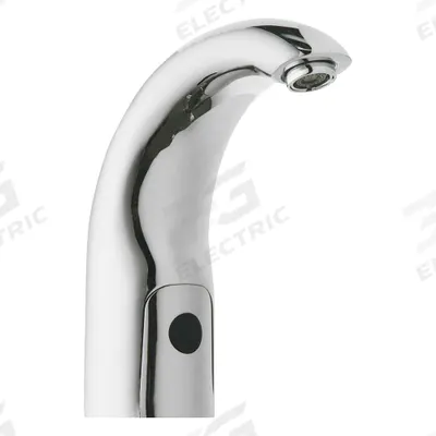 CHICAGO FAUCETS Bathroom Sensor Faucet: HyTronic Contemporary, Cast Brass - Single-Post Sensor Bathroom Faucets