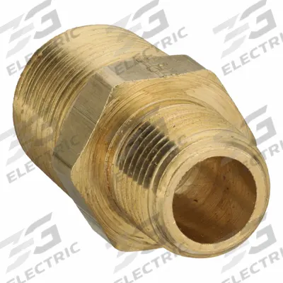 PARKER Metal Pipe Straight: Straight, 1/2 in x 3/8 in - Threaded High-Pressure Pipe Fittings