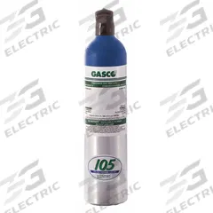 GASCO Calibration Gas: Nitrogen, +/-2% Accuracy, C3H8, Calibration Gas, 105 L Cylinder Capacity (MPN X02NI99CR1500D2). Key specifications — For Use With: All OEM Gas Detectors; Background Gas: Nitrogen; Brand: GASCO; Gas Mixture: Propane 0.5%.