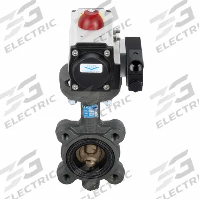 MILWAUKEE VALVE Pneumatically Actuated Butterfly Valve: For Water Media, Air to Air, Cast Iron - Cast Iron General-Service Pneumatic Butterfly Valves