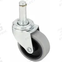 APPROVED VENDOR Stem Caster: Swivel, No Brake, 2 in Wheel Dia., 7/8 in Wheel Wd, Rubber, Plastic (MPN 400K81). Key specifications — attr1111099: APPROVED VENDOR; attr1111095: Gray; attr1176855: Swivel.