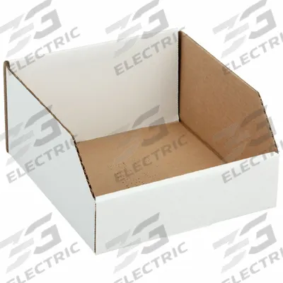 PACKAGING CORPORATION OF AMERICA Corrugated Shelf Bin: 9 in Overall Lg, 8 in x 4 1/2 in - Light-Use Cardboard Shelf Bins