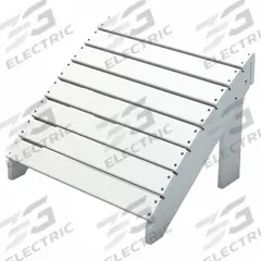 ULTRASITE Adirondack Ottoman: White, 15 3/8 in Overall Ht, 18 1/2 in Overall Dp, 21 in Overall Wd (MPN PB ADTRAOTWHI). Key specifications — Color: White; Material: Resinwood.