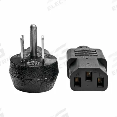 EATON TRIPP LITE Power Cord: 10 ft Lg, 3/18, 5-15P Plug, Non-NEMA Receptacle, C13 Receptacle - Electronic Equipment Power Cords