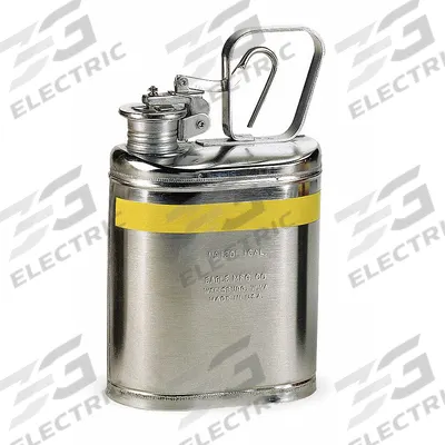 EAGLE Type I Safety Can: For Use With Flammables, 1 gal Capacity, Stainless Steel - Flammable Liquids Safety Cans