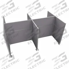 VERSARE Cubicle Kit: 72 in Overall Ht, 48 in_72 in Overall Wd, 8 Panels, Cloud Gray, Fabric (MPN HPK-4P4-S-VCLG). Key specifications — Panel Color: Cloud Gray; Brand: VERSARE; Panel Material: Fabric.
