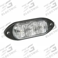GROTE Warning/Directional Light: Combo Warning and Directional Light, Green, 1 in Overall Wd, LED (MPN 78164). Key specifications — Operating Voltage: 12V DC; Number of Flash Patterns: 25; Electrical Connection: Blunt Cut Wires; Mount Type: Screw; Brand: GROTE; Shape: Rectangular.