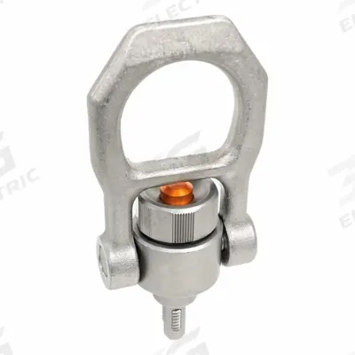 JW WINCO Quick-Release Hoist Ring: Stainless Steel, 6.2 kN Load Limit, M12 Thread Size - Corrosion-Resistant Quick-Release Threaded Pivot & Rotate Hoist Rings