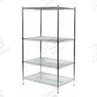 APPROVED VENDOR Wire Shelving Unit: Starter, 48 in x 36 in, 85 in Overall Ht, 4 Shelves, Dry, Silver (MPN 2KPG4). Key specifications — Recommended Environments: Dry; Color: Silver; Finish: Zinc-Plated; Material: Steel; Brand: APPROVED VENDOR.