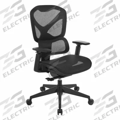 OFFICE STAR PRODUCTS Office Chair: Work Smart, Black, Mesh Material, 23 in Back Ht - Adjustable-Arm Office Chairs