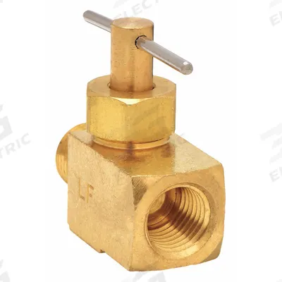 APPROVED VENDOR Needle Valve: Inline Valve Body, Brass, 1/4 in Pipe Size, FNPT x MNPT, Female - Brass Straight-Body Needle Valves