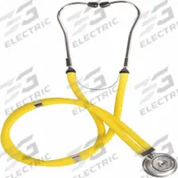 MABIS Sprague Rapport Stethoscope: Sprague Rapport Stethoscope, Adult, Acoustic/Pediatric, Single (MPN 10-414-130). Key specifications — Color: Yellow; Patient Type: Adult; Brand: MABIS; Stethoscope Design: Pediatric; Includes: (5) Interchangeable Chestpieces.