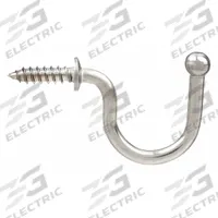 SUGATSUNE Hook: Screw-In, 26 lb Wt Capacity, 1 Points per Hook, Silver, 1 19/32 in Projection (MPN TF-35). Key specifications — Color: Silver; Finish: Polished; Material: Stainless Steel; Product Type: Hook.