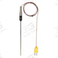 FLUKE Immersion Temperature Probe: -40°F to 500°F /-40°C to 260°C, ±1.1°C/±2°F, 6 in Probe Lg (MPN 80PK-9). Key specifications — Brand: FLUKE; Accuracy: ±1.1 °C; Handle Type: Straight.