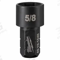 MILWAUKEE Impact Socket: SAE, 5/8 in Socket Size, 6-Point, Short, 1 41/64 in Overall Lg, Black Oxide (MPN 49-16-1646). Key specifications — attr1215501: MILWAUKEE; attr1215515: Black Oxide; attr1215518: 5/8 in.