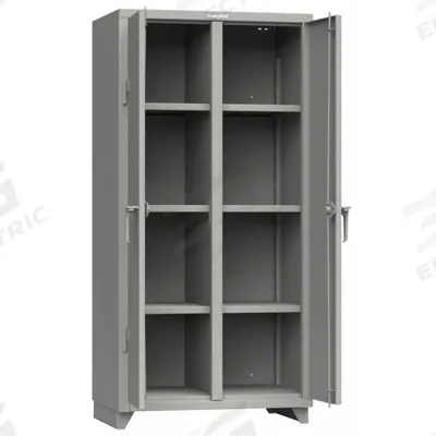 STRONG HOLD Storage Cabinet: 36 in x 24 in x 75 in, 6 (6) Adj Shelves, 2 Doors, Legs - Shelf-Style Shift Cabinets