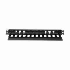PANDUIT Horizontal Single-Sided Manager: Horizontal, 1 U, Single Side Sides, 3 3/4 in Overall Dp (MPN WMPFSE). Key specifications — Color: Black; Includes: Dual-Hinging Covers; Orientation: Horizontal; Brand: PANDUIT; Material: Plastic; Number of Sides: Single Side; Product Type: Single-Sided Manager.
