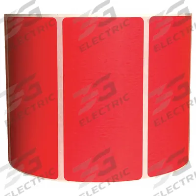 APPROVED VENDOR Barcode Printer Label: 4 in Label Wd, 2 in Label Ht, Red, 3 in Core Dia. - Colored Direct Thermal Labels