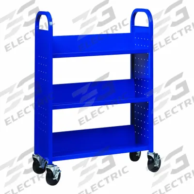 HIRSH Book Cart: 46 1/4 in Overall Ht, 30 3/4 in Overall Wd, 13 in Overall Dp - Book Trucks