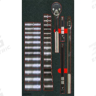 PROTO Socket Sets: 1/2 in Drive, 30 Piece, 12-Point, SAE - SAE Socket Sets with Bit Sockets & Drive Tools
