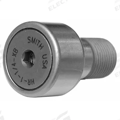 SMITH BEARING Cam Follower: 2 1/4 in Dia, Heavy, 1 Row, Open, Hex Socket, Flat - Heavy Stud Cam Followers