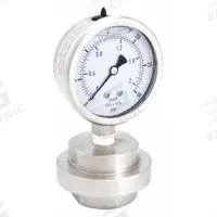 KODIAK Pressure Gauge with Diaphragm Seal: 0 psi to 30 psi, KC301/DSM35LP, 2 1/2 in Dial, Bottom, 4X (MPN KC301L2530/DSM3511LP). Key specifications — Brand: KODIAK; Gauge Case Liquid: Glycerin; Seal Fill Liquid: Mineral Oil; Gauge Case Material: 304 Stainless Steel; Seal Lower Housing Material: 316 Stainless Steel; Accuracy: ±1.60%; Gauge Wetted Parts: Stainless Steel.