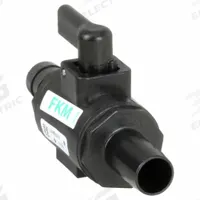 BANJO Manual Two-Way Ball Valve: 1/2 in, Polypropylene, Straight, Barb x Barb, Std Port Ball Port (MPN LVHB050V). Key specifications — Brand: BANJO; Handle Type: Lever; Handle: Lever.