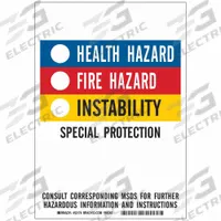 BRADY HMIG Label: 7 1/2 in Ht, 10 in Wd, Paper, Adhesive, 10 in x 7 1/2 in, 5 PK (MPN 52174). Key specifications — Material: Paper.