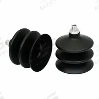 SCHMALZ Vacuum Pad Assembly: 2.5 Folds, G1/4 in, 95.5 mm Pad Dia, NBR, 55 A, Black, 92.5 mm Pad Ht (MPN 10.01.06.00033). Key specifications — attr1019168: 55 A; attr1019165: 10.01.06.00033; attr1019167: SCHMALZ; attr1019180: Black.