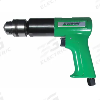 SPEEDAIRE Air-Powered Drill: 1/2 in Chuck, Heavy Duty, 450 RPM, 0.7 hp - Pistol-Grip Air-Powered Drills