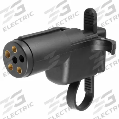 CURT Automotive Electrical Adapter: 6-Way Round, 4-Way Flat, Plastic - Fleet and Vehicle Maintenance