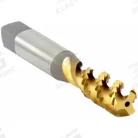 OSG Spiral Flute Tap: 3/8"-16 UNC, 2B, 3 Flute, Bottoming Chamfer, TiN Coated High Speed Steel (MPN 2986005)