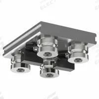 HEPCOMOTION GV3 Carriage: For 44 mm Rail Wd, Roller, GV3 Std Carriage, 35.8 mm Carriage Ht, Aluminum (MPN AU4434L125LBNS). Key specifications — Carriage Material: Aluminum; Roller Material: Stainless Steel; Size: 44; Brand: HEPCOMOTION; Features: Slide Lubricators; Type: GV3 Standard Carriage.