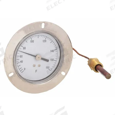 APPROVED VENDOR Analog Panel Mount Thermometer: 0°F to 160°F, ±1°F Scale Division - General Purpose Panel Mount Dial Thermometers