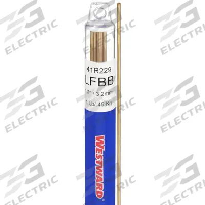 WESTWARD Brazing Alloy: Low-Fuming Bronze, 0%, RBCuZn-C, 1/8 in x 36 in - Low-Fuming Bronze Brazing Alloys