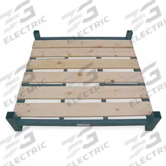 APPROVED VENDOR Stack Rack Base: 42 in x 48 in x 7 in, Wood Decking, 4,000 lb Load Capacity, Steel (MPN BB4-4248HW). Key specifications — Material: Steel; Brand: APPROVED VENDOR; Decking Style: Wood; Color: Gray; Finish: Powder Coated.