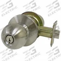TELL MANUFACTURING Door Knob Lockset: Storeroom Knob Locksets, Stainless Steel (MPN K2080-8-32D). Key specifications — Lockset Style: Rose.