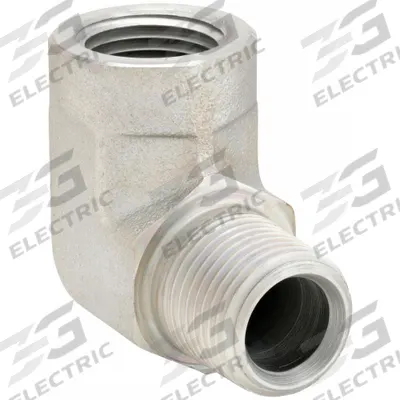 PARKER Metal Pipe Elbow: 90° Elbow, Steel, 1/4 in x 1/4 in - Hydraulic Threaded Extreme-Pressure Pipe Fittings