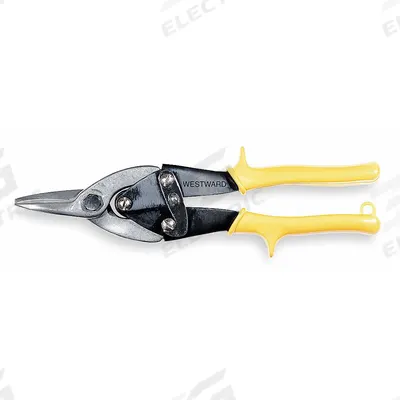 WESTWARD Metal Cutting Snip: Straight, 9 3/4 in Overall Lg, 1 1/4 in Cutting Lg - General Purpose Metal Snips